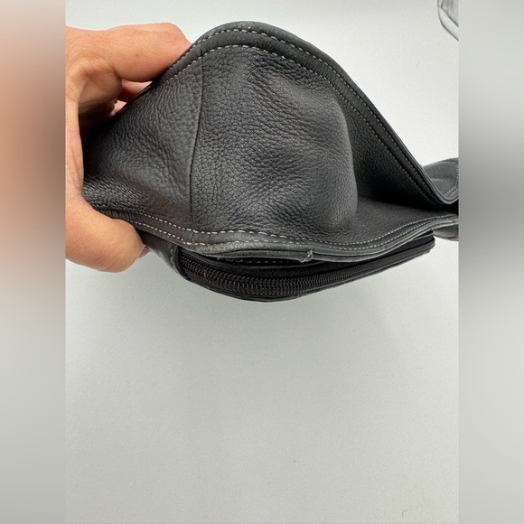 Leather Briefcase Laptop Shoulder Bag Purse Black - Picture 10 of 15